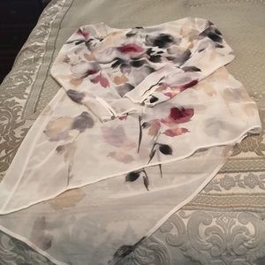 WHBM Asymmetric sheer tunic